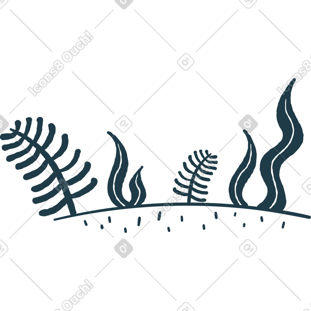 Ilustración Bosque en estilo Flamenco a descargar en PNG y SVG