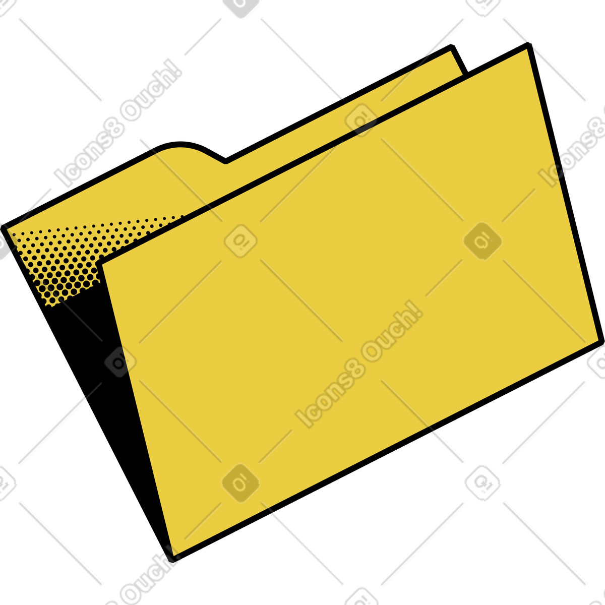 Memphis スタイルの Folder のイラストをPNG、SVG形式でダウンロード