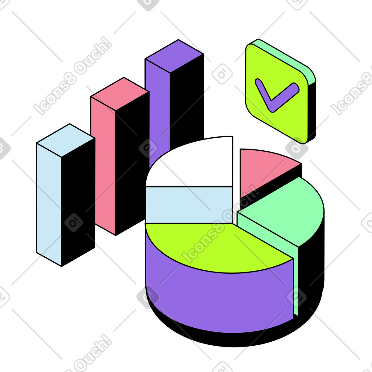 下载 Project 风格的 业务分析和财务图表 插画，支持 PNG、SVG 格式