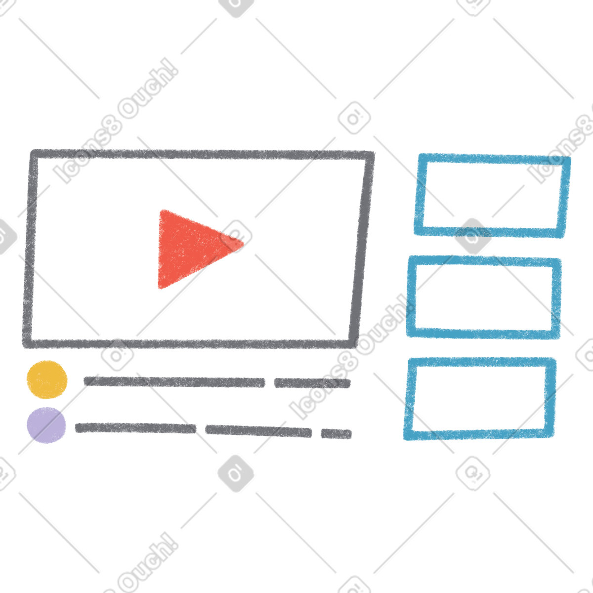 Interfaccia multicolore illustrazione in stile Tutti scarica in PNG, SVG
