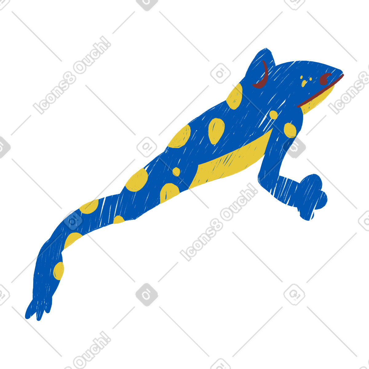 Ilustração de Rã em no estilo Sleepy para baixar em PNG, SVG