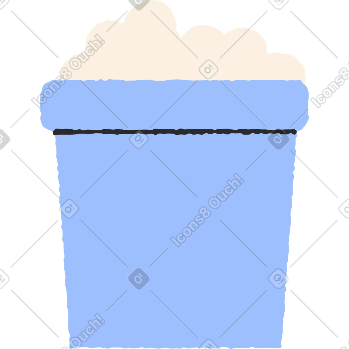 Ilustración Palomitas de maiz en estilo Pablo a descargar en PNG y SVG