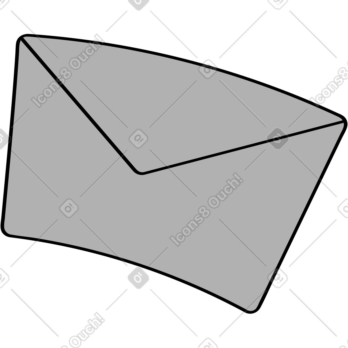 Brief-Illustration im Looney-Stil als Download in PNG, SVG