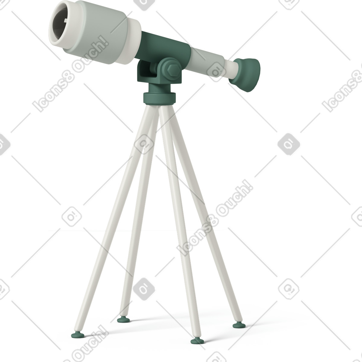 3D Casual life スタイルの Telescope のイラストをPNG、SVG形式でダウンロード