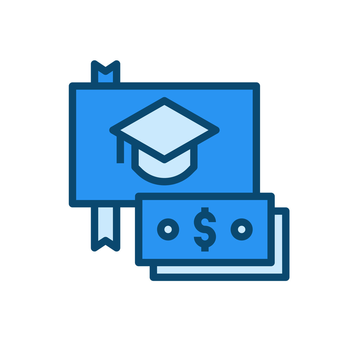 Highly qualified job illustration in Delesign style download in PNG, SVG