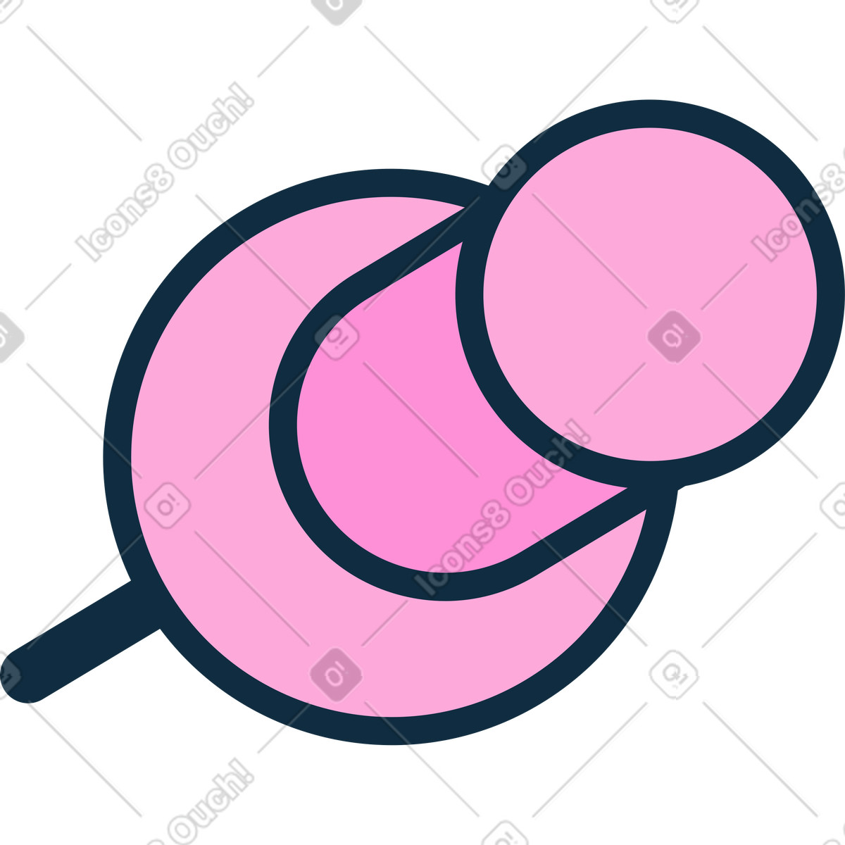 Reißzwecke-Illustration im Bubble gum-Stil als Download in PNG, SVG