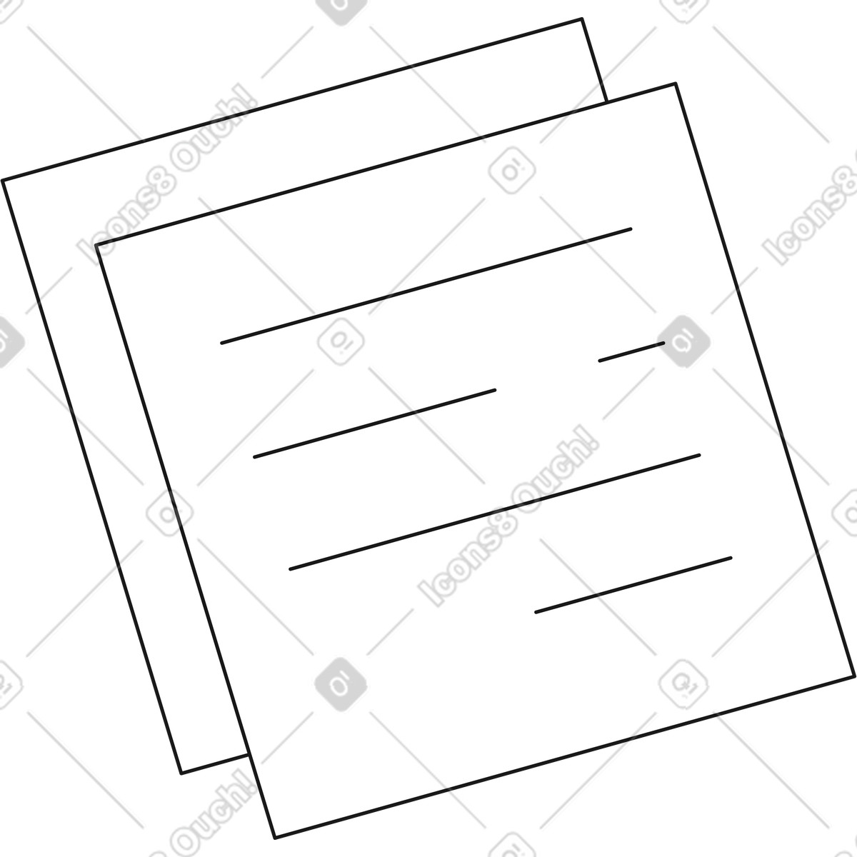 Document pages with notes illustration in Futuristic style download in PNG, SVG