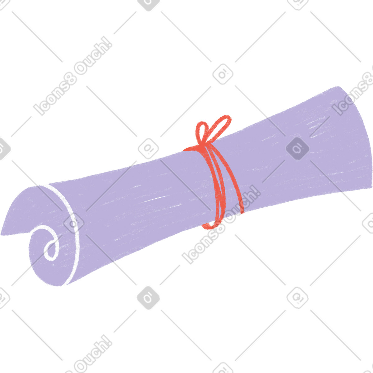 Tutti スタイルの Scroll with red ribbon のイラストをPNG、SVG形式でダウンロード