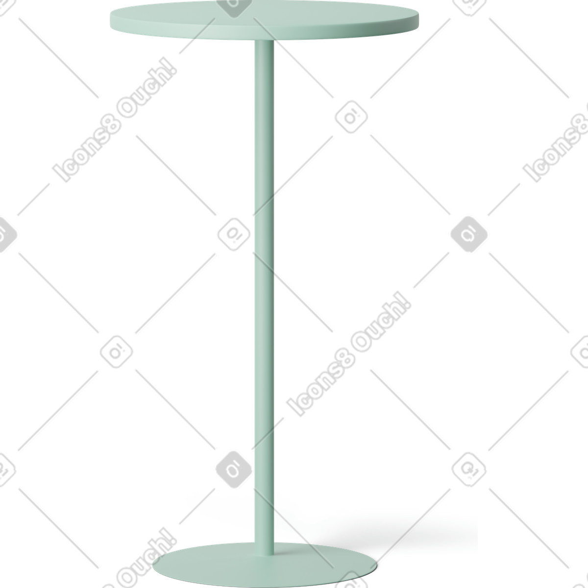 Ilustração de Green table small em no estilo 3D Casual life para baixar em PNG, SVG