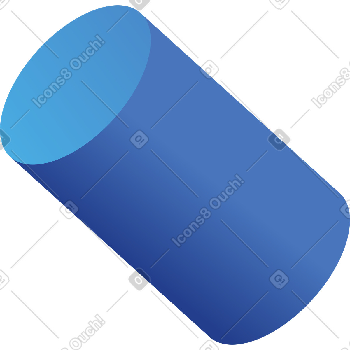 Small cylinder illustration in Quantum style download in PNG, SVG
