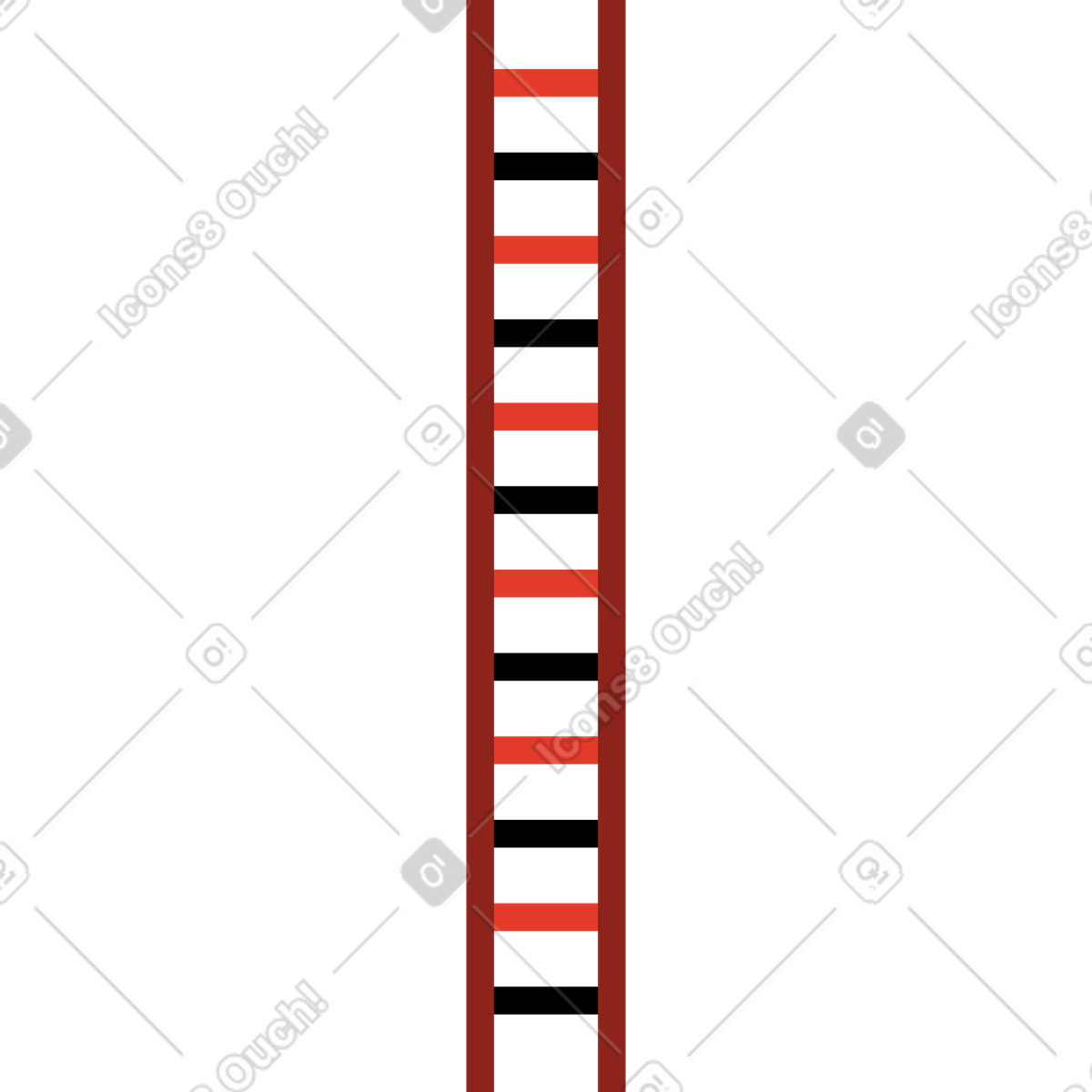 Staircase illustration in Burgundy style download in PNG, SVG