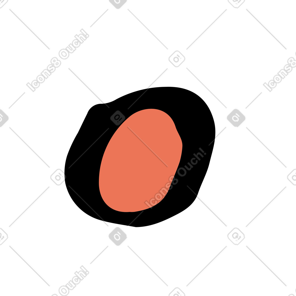 Forma arancione illustrazione in stile Scandi scarica in PNG, SVG