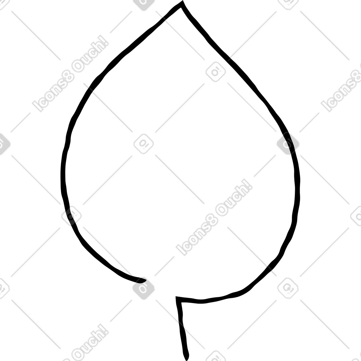 Иллюстрация Outlined leaf в стиле Puzzle — скачать в форматах PNG, SVG