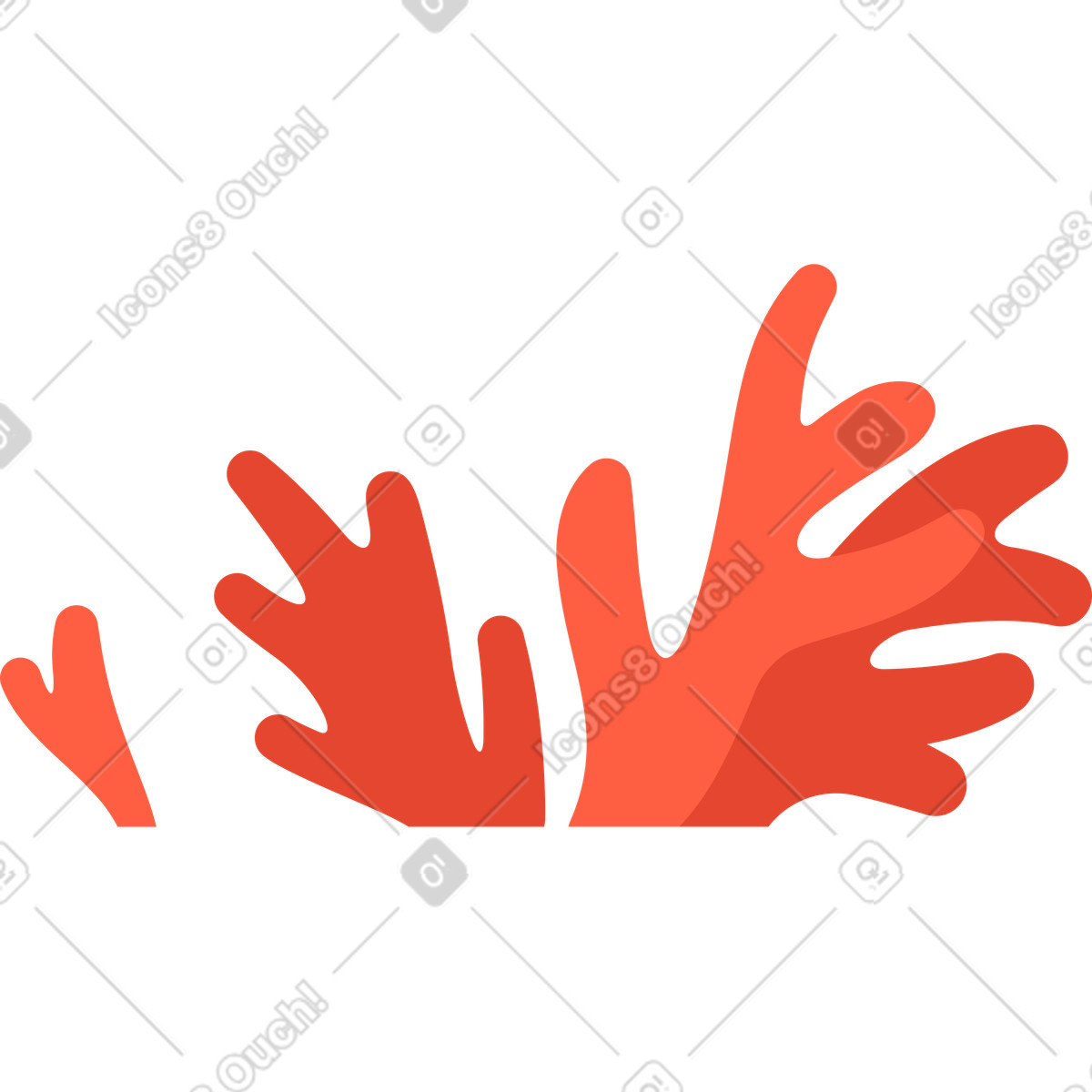 Ilustração de Three sea corals em no estilo Dizzy para baixar em PNG, SVG