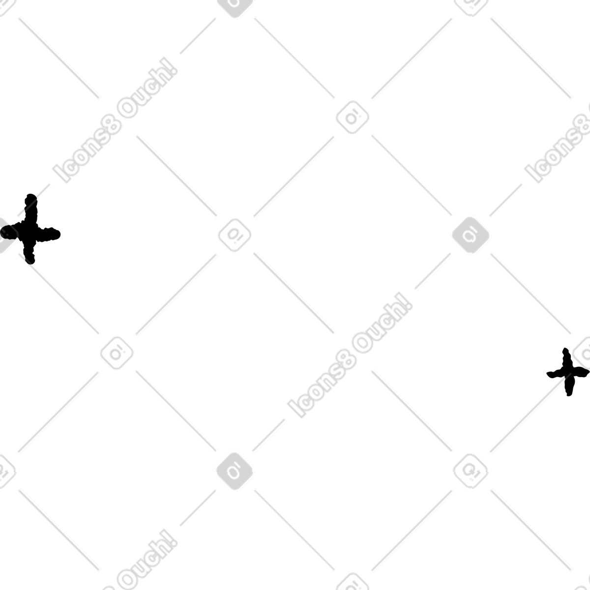 Ilustração de Minimalist cross silhouette grouped stars cluster composition em no estilo Black Chalk para baixar em PNG, SVG