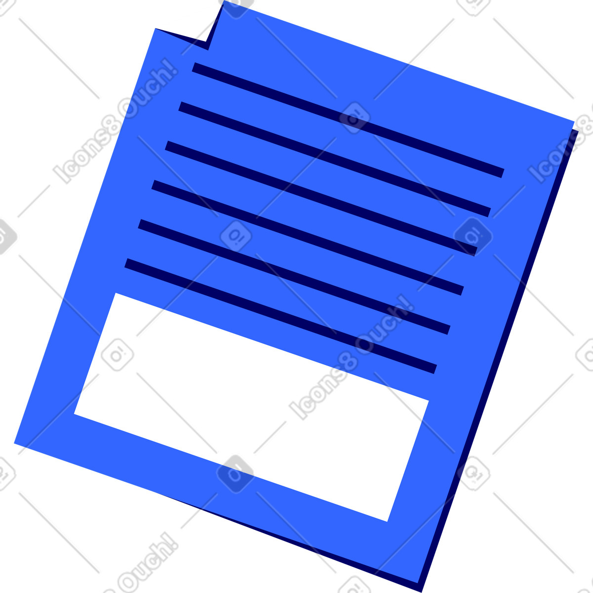 Document illustration in PNG, SVG