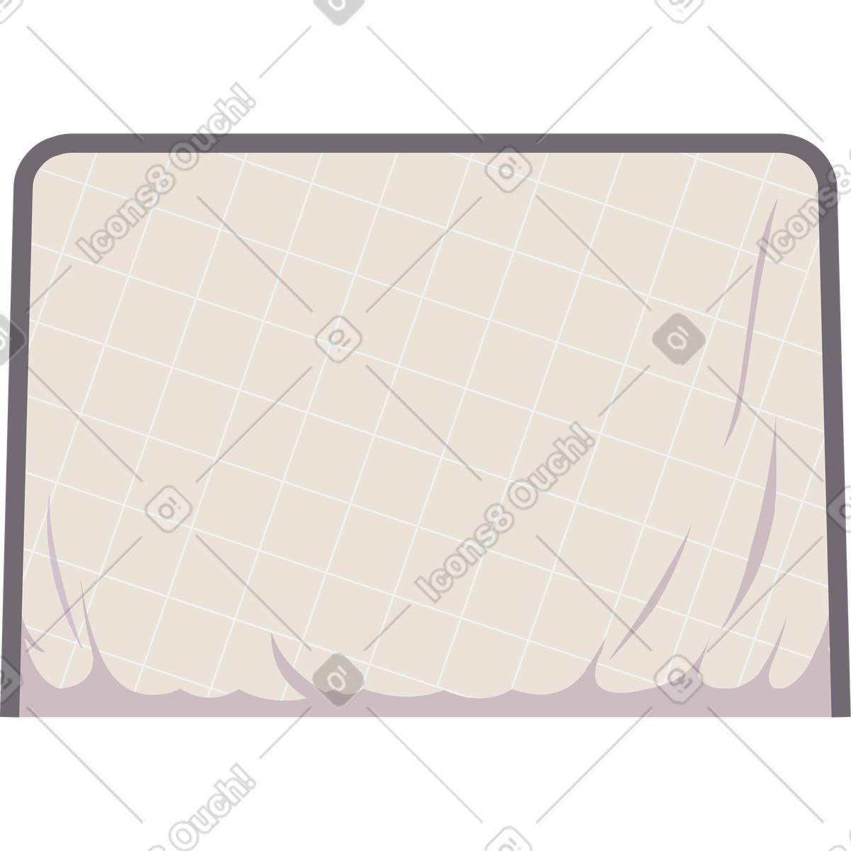 Ilustración Poste de la portería con una red en estilo Eastwood a descargar en PNG y SVG