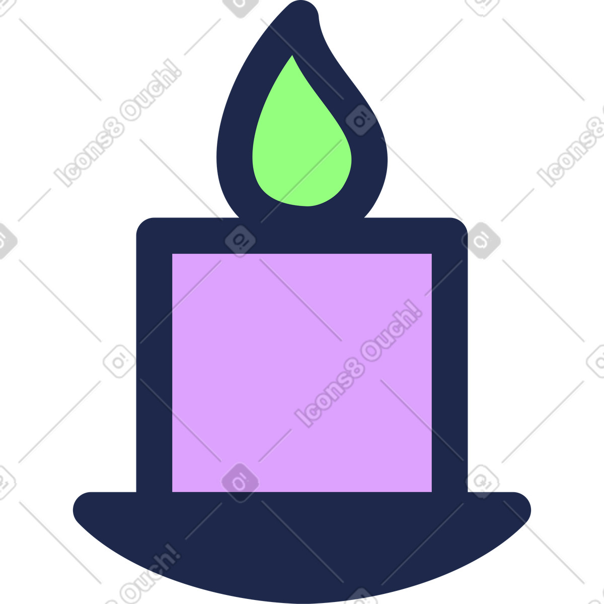 Ilustração de Pequena vela em no estilo Outline para baixar em PNG, SVG