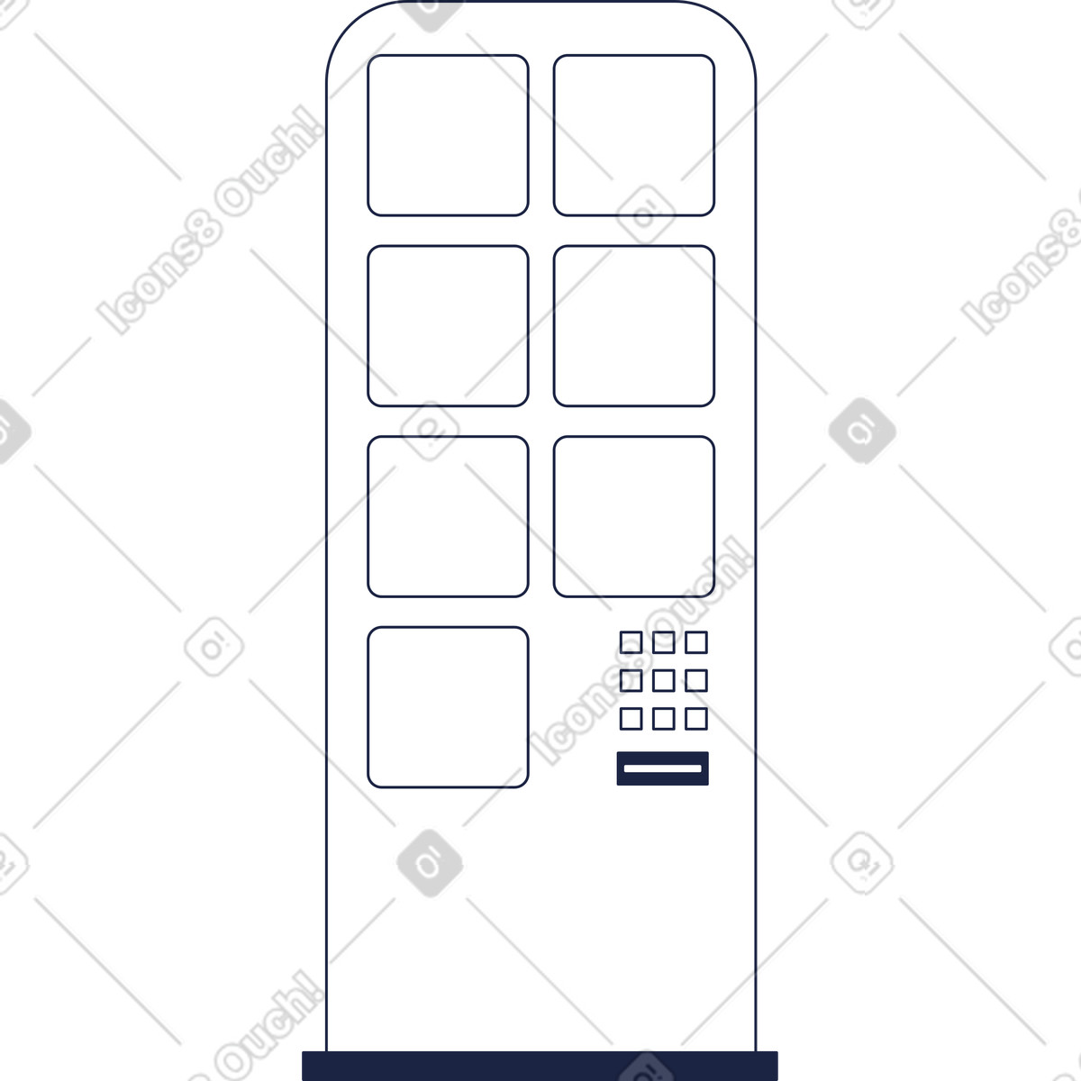 Self service illustrazione in stile Urban Line scarica in PNG, SVG