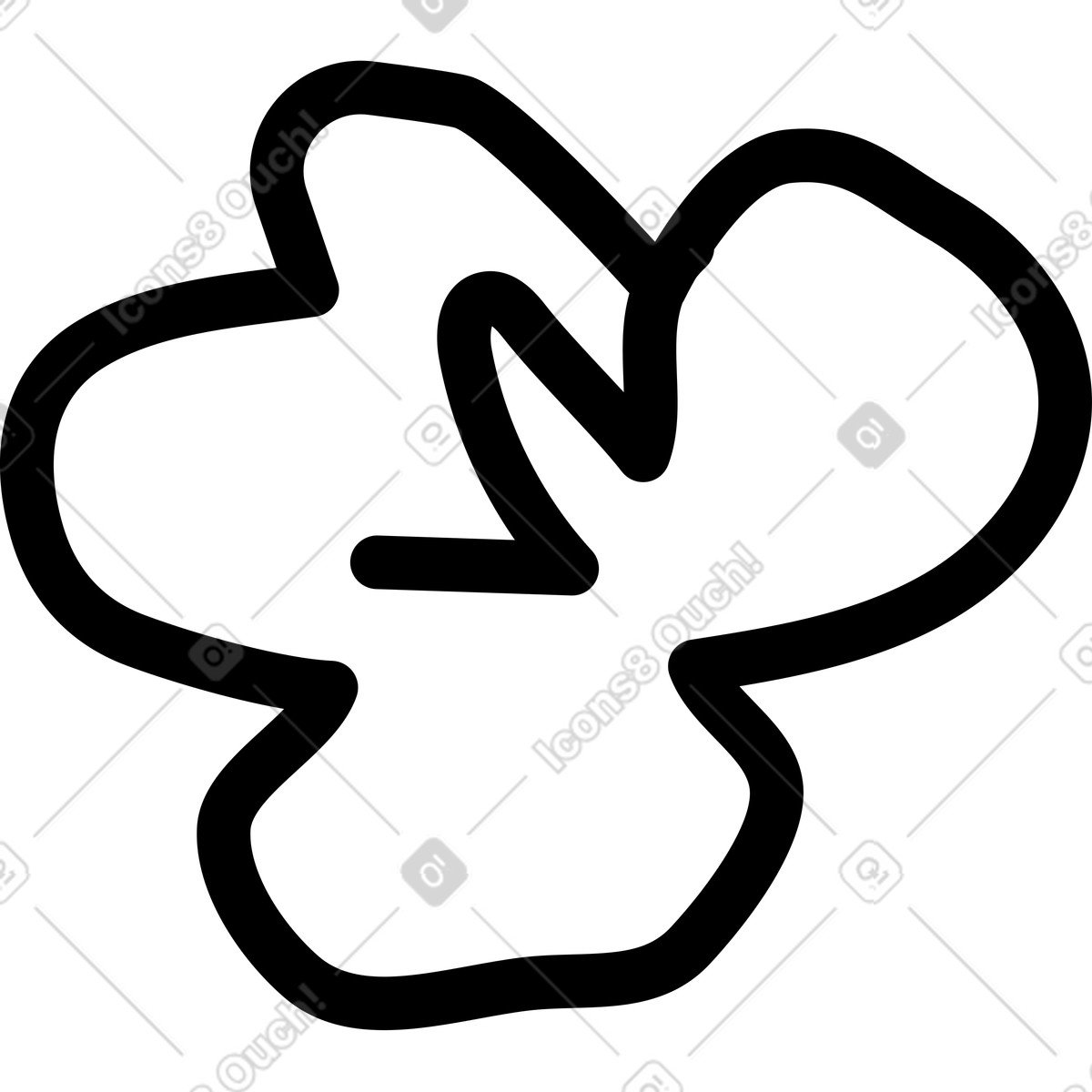 Crumpled tissue illustration in Notes style download in PNG, SVG