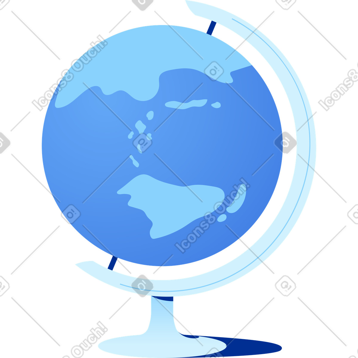 Ilustración Globo terráqueo geografía en estilo Glossy a descargar en PNG y SVG
