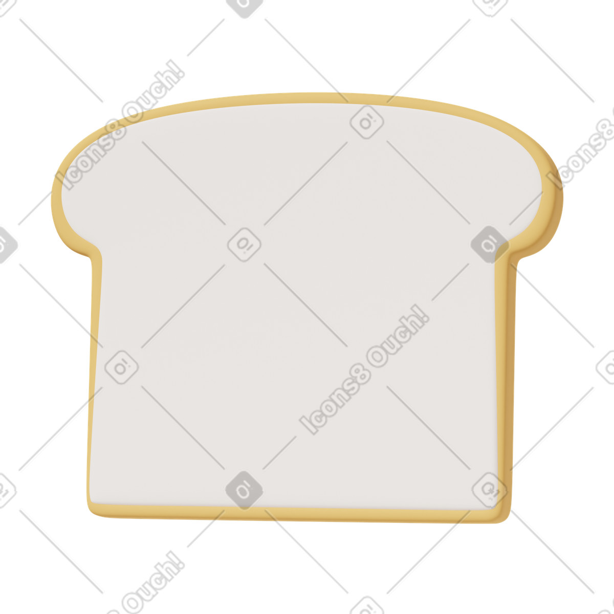 Toast bread illustration in 3D Casual life style download in PNG, SVG