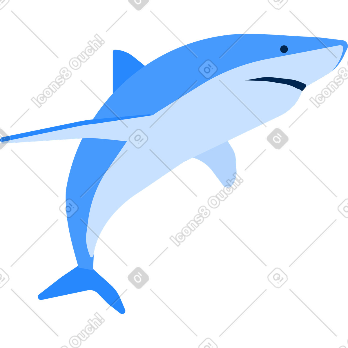 Ilustración Tiburón en estilo Urban a descargar en PNG y SVG