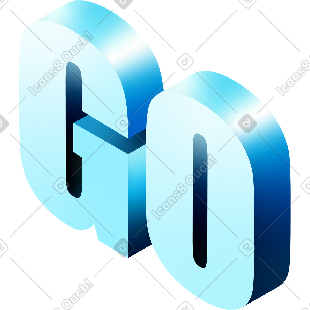 Ilustración Ir en estilo Glare a descargar en PNG y SVG