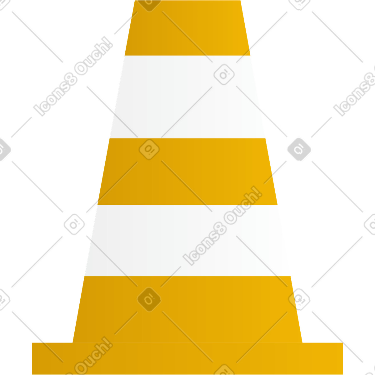 Ilustración Cono de trafico en estilo Clip a descargar en PNG y SVG