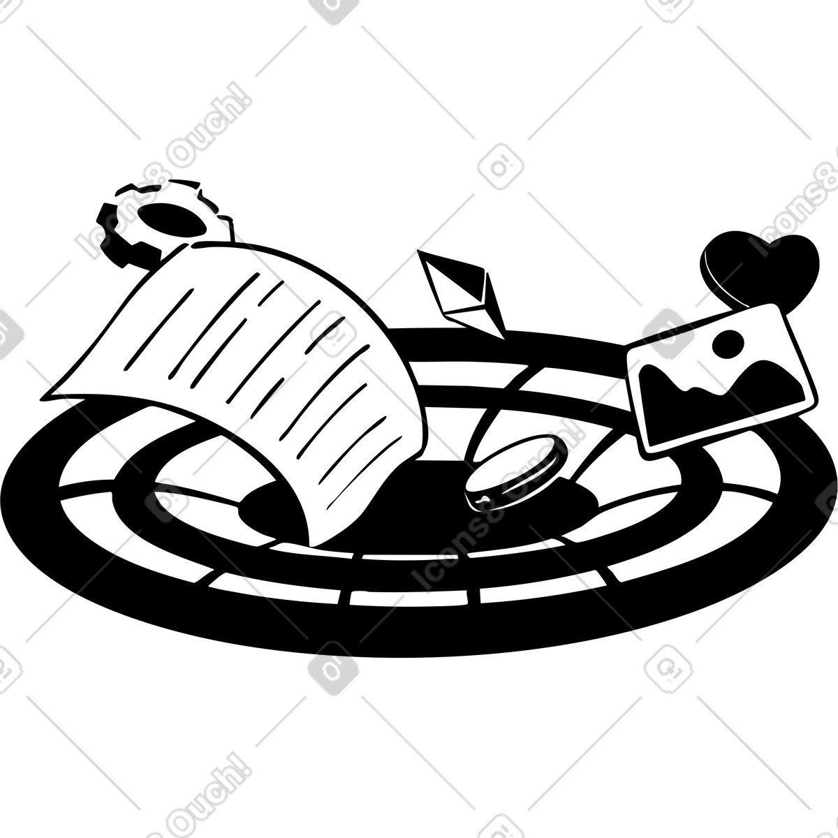 Interdimensionales portal saugt objekte auf-Illustration im Line-Stil als Download in PNG, SVG