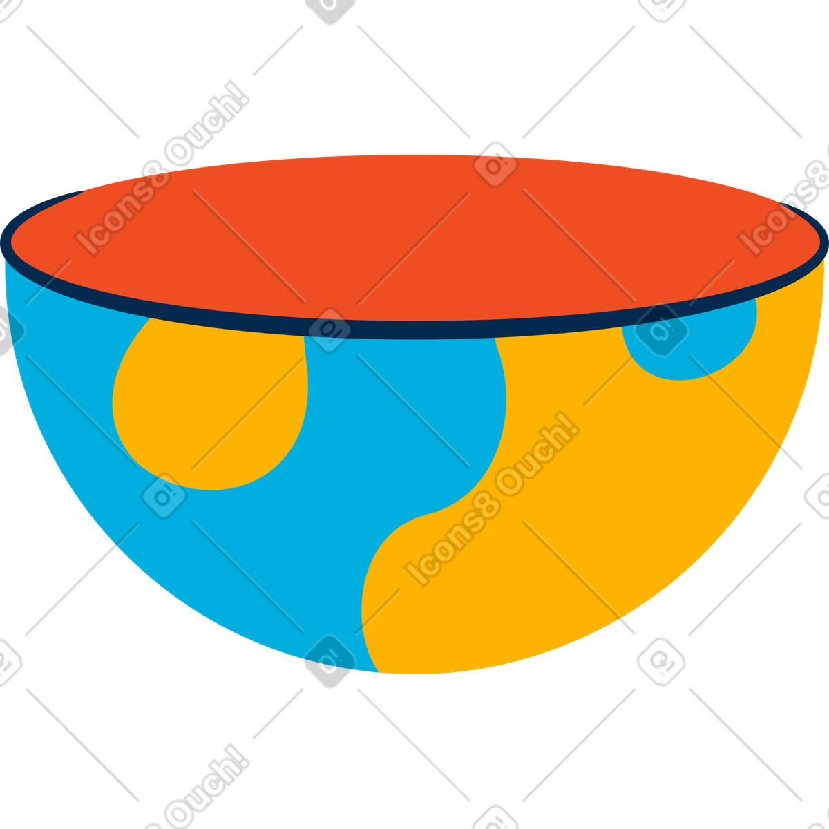 下载 Flame 风格的 地球的一半 插画，支持 PNG、SVG 格式