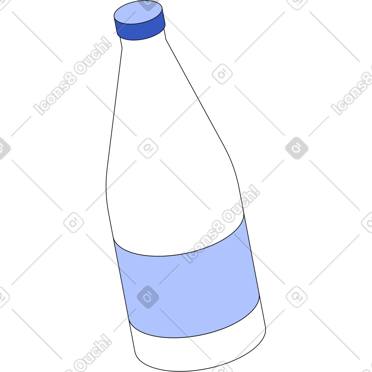 Techny スタイルの ペットボトル のイラストをPNG、SVG形式でダウンロード