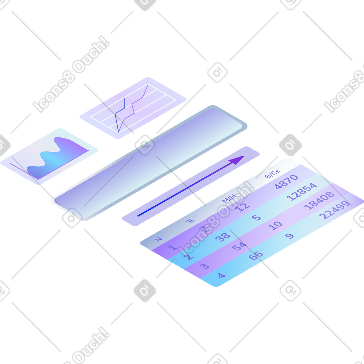 Ilustração de Tablet interface em no estilo Hi-tech para baixar em PNG, SVG