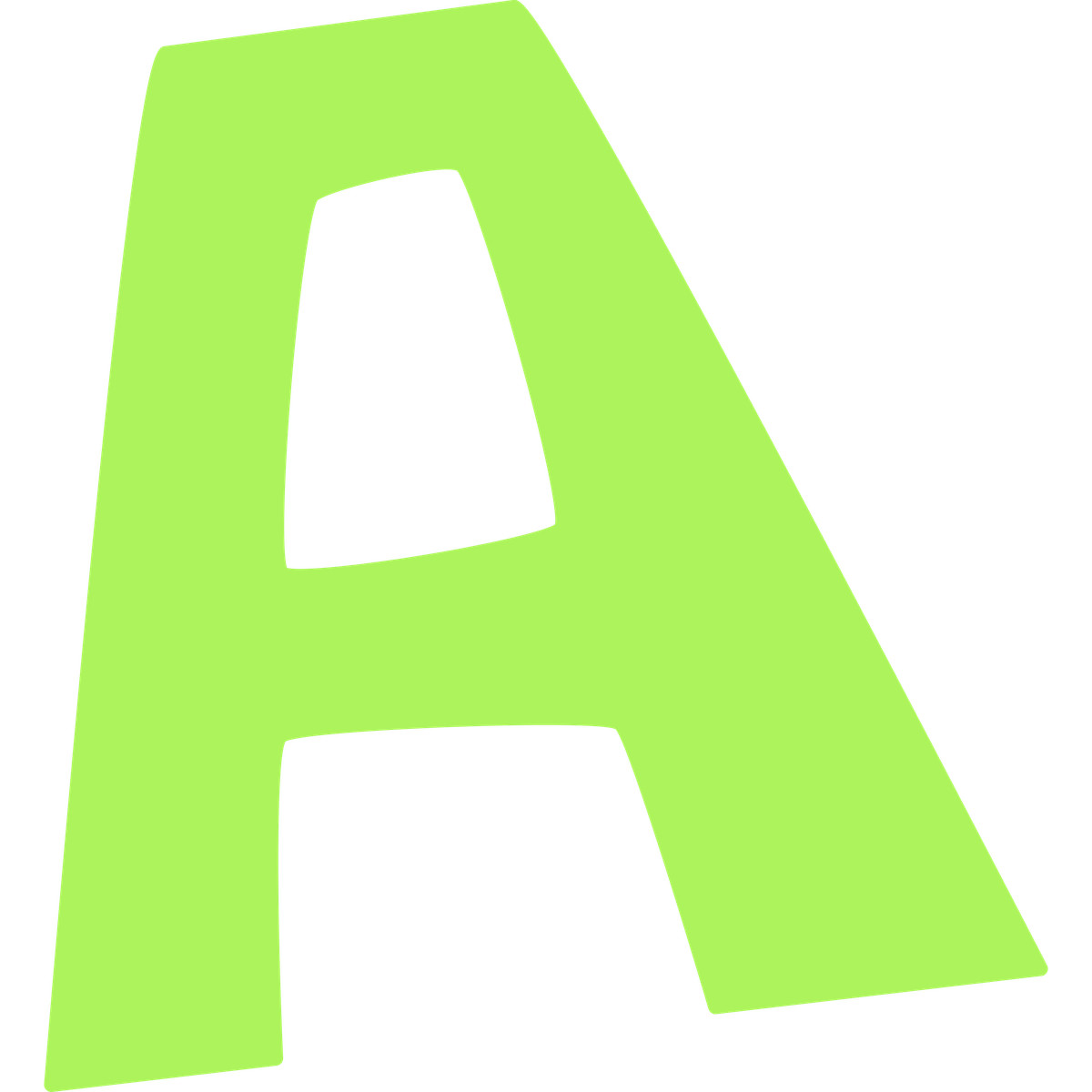 Letter a illustrazione in stile Bouncy scarica in PNG, SVG