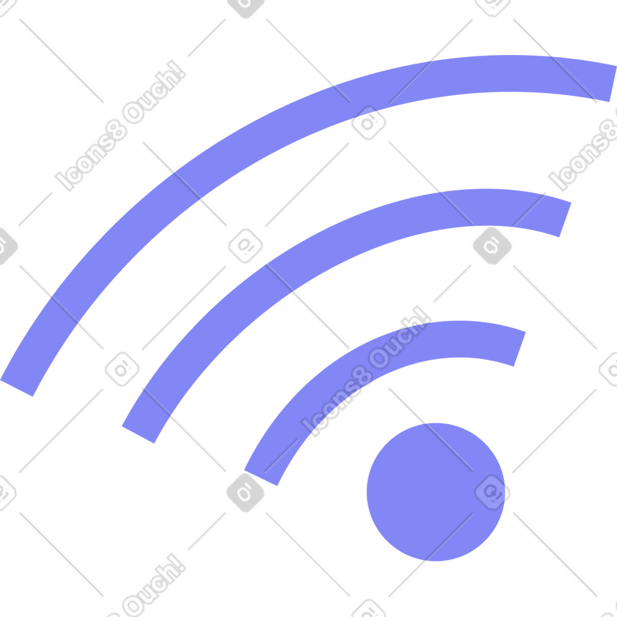 Wifi sign illustration in Glow style download in PNG, SVG