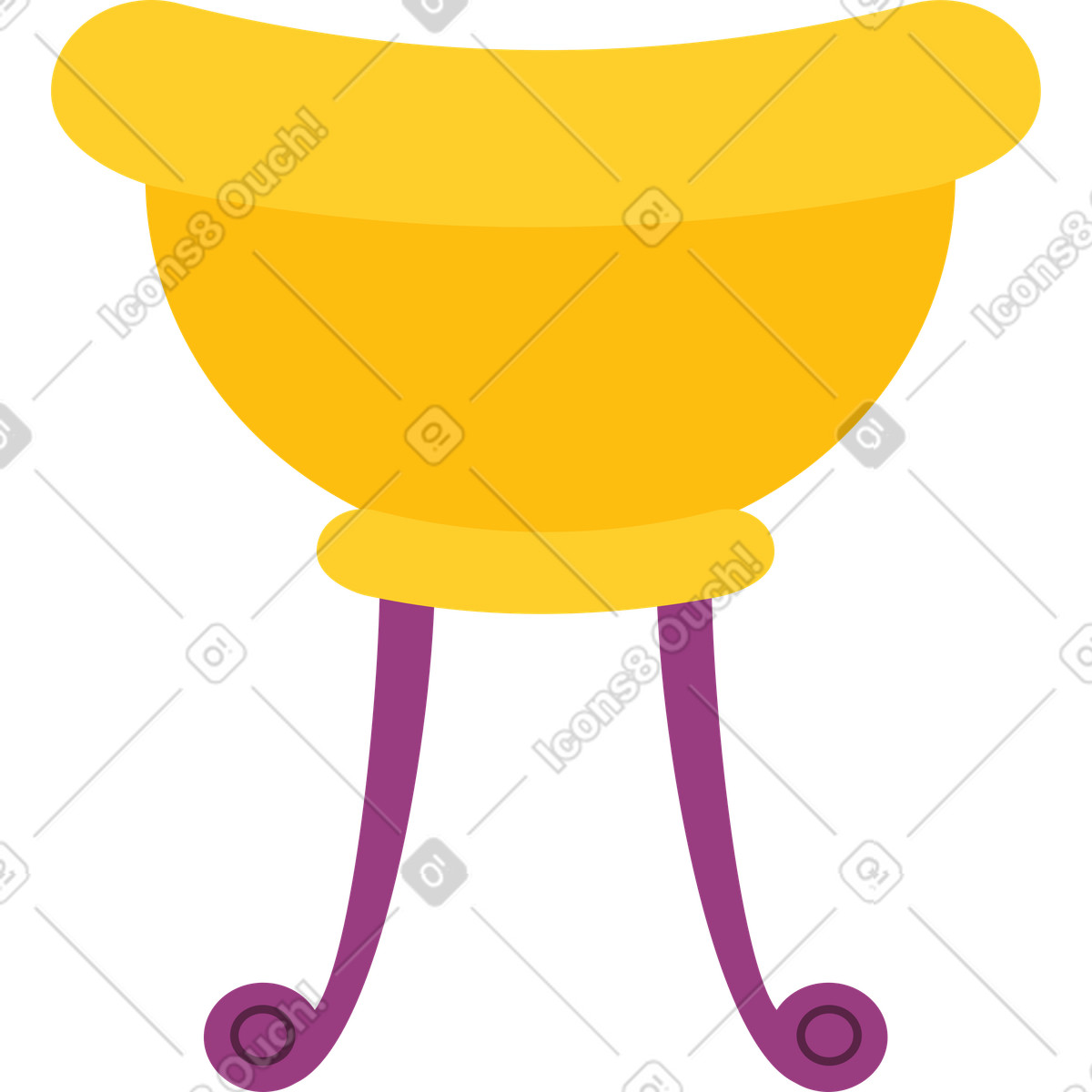 Indian chair illustration in Sammy style download in PNG, SVG