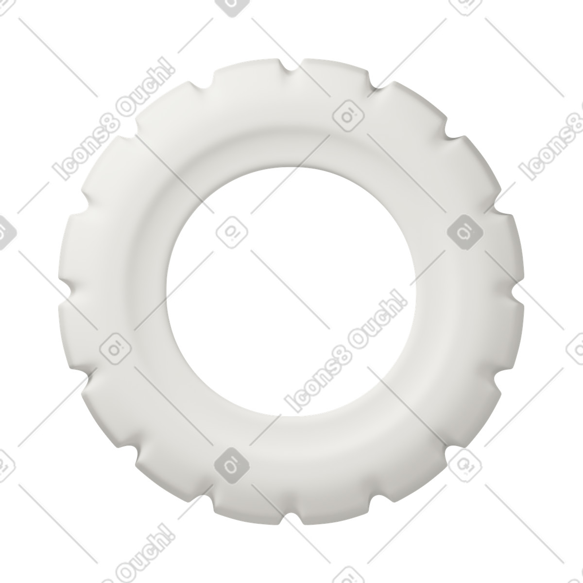 Ilustração de White Tire em no estilo 3D Casual life para baixar em PNG, SVG