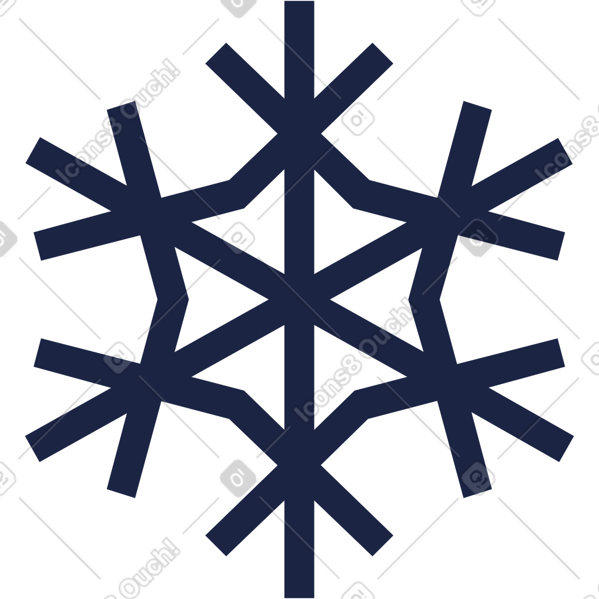 Snowflake line-Illustration im Urban-Stil als Download in PNG, SVG