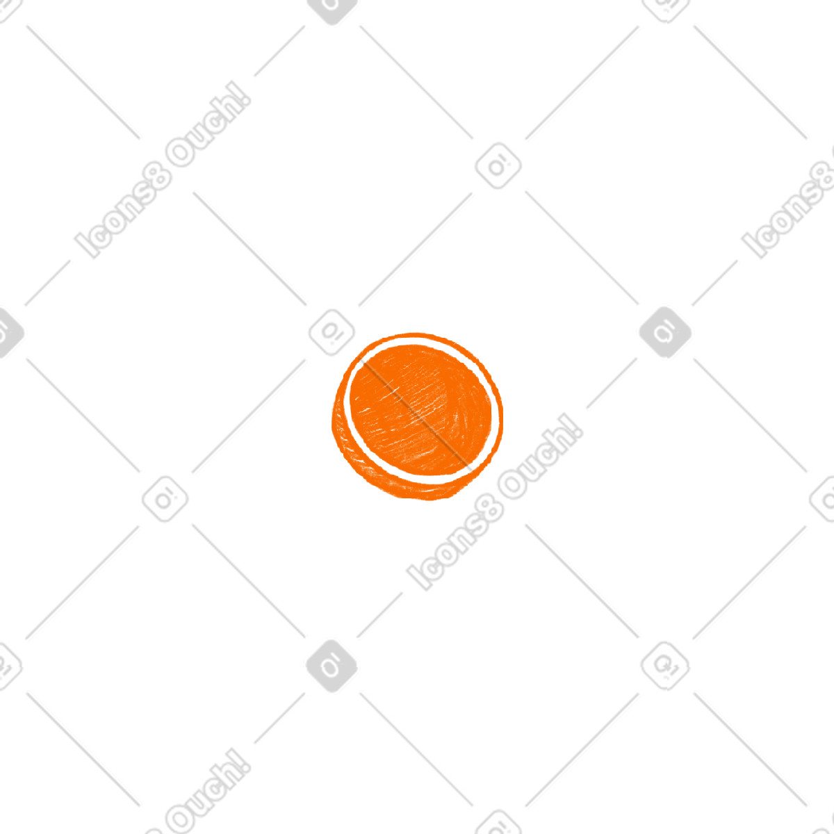 Orange coin two illustration in Biro style download in PNG, SVG