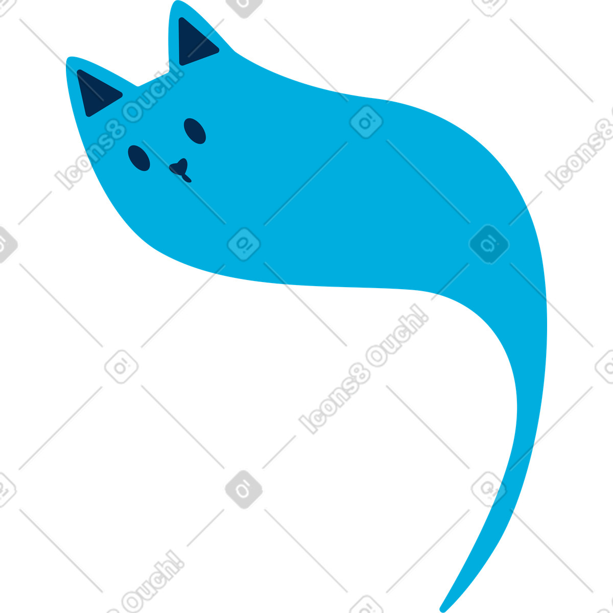 Flame スタイルの 猫の幽霊 のイラストをPNG、SVG形式でダウンロード