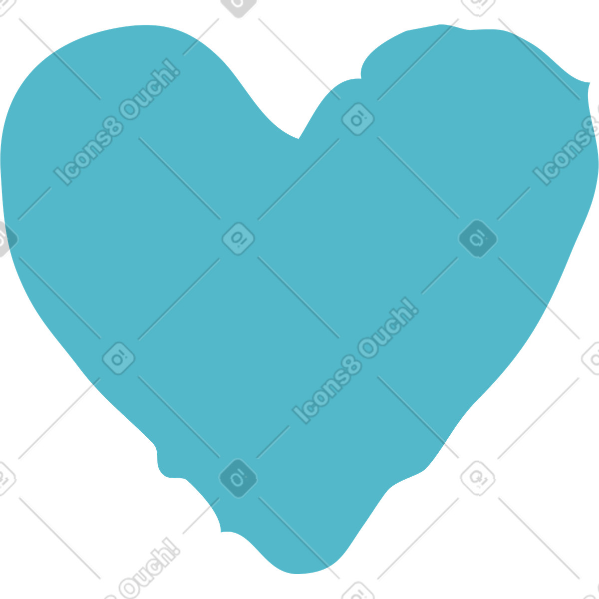 下载 Flamenco 风格的 Blue heart shape 插画，支持 PNG、SVG 格式