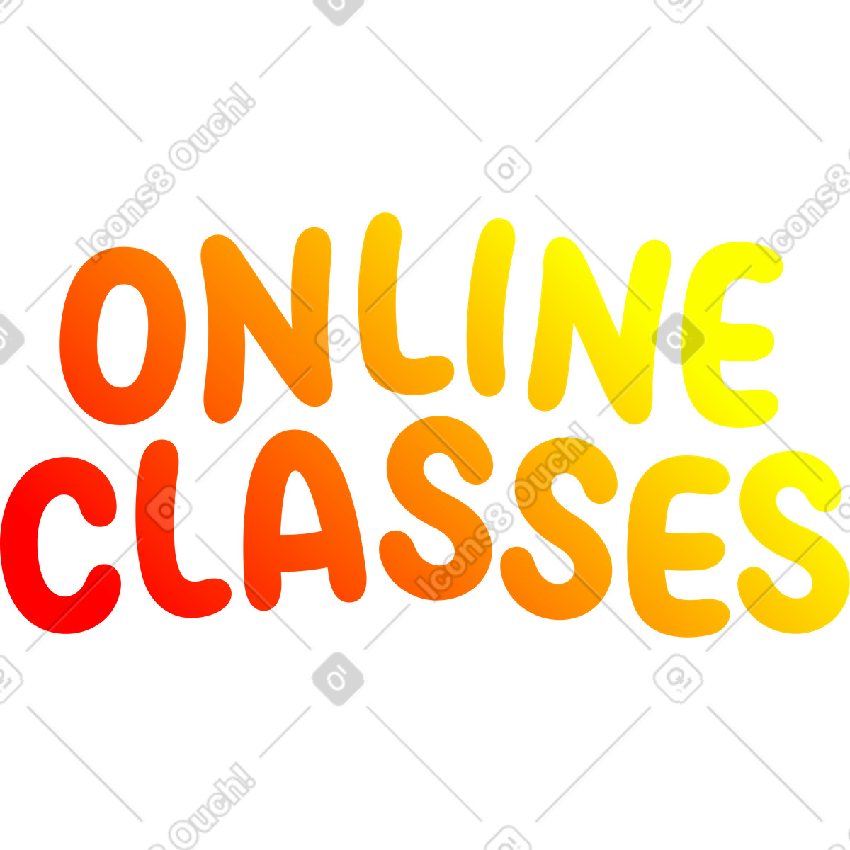 Ilustración Clases online de lettering en estilo Rocky a descargar en PNG y SVG