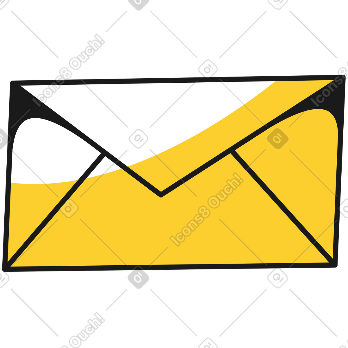 Taxi スタイルの Yellow letter mail のイラストをPNG、SVG形式でダウンロード
