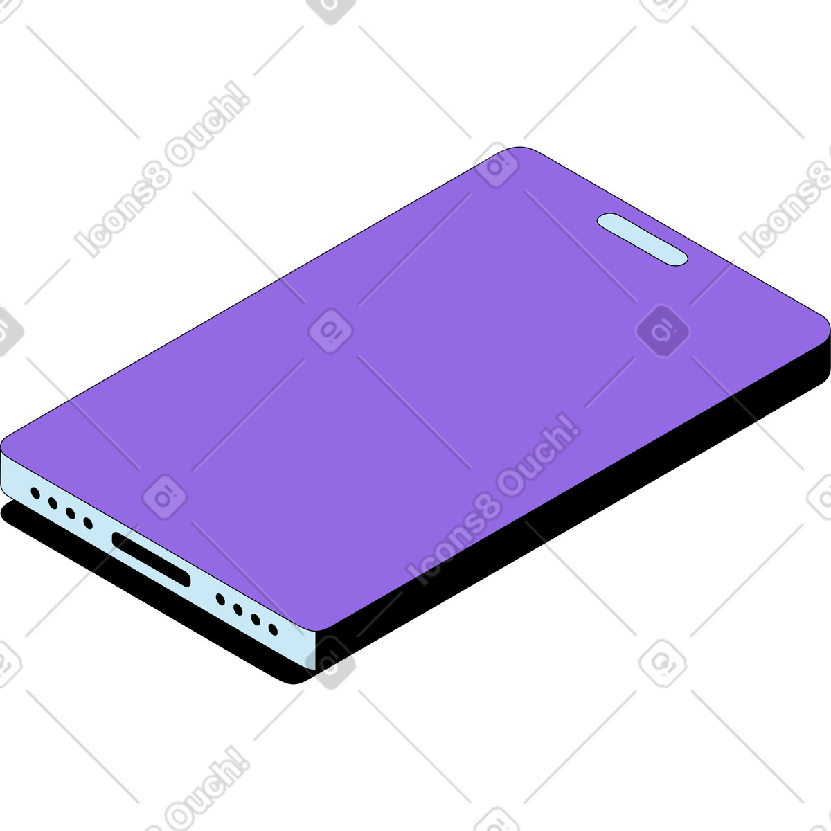 Vector smartphone illustration clipart representing generic phone for web designs