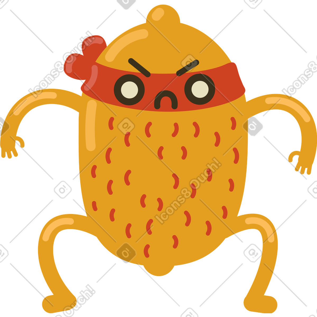 Ilustración Fury fruit en estilo Arabica a descargar en PNG y SVG