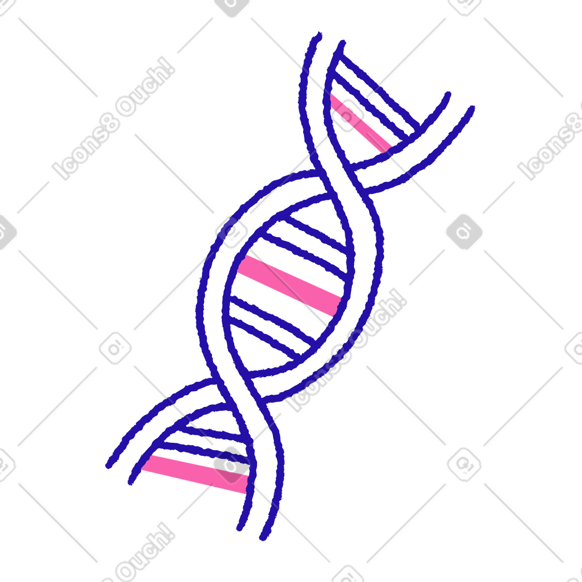 下载 Whimsy 风格的 Dna螺旋 插画，支持 PNG、SVG 格式