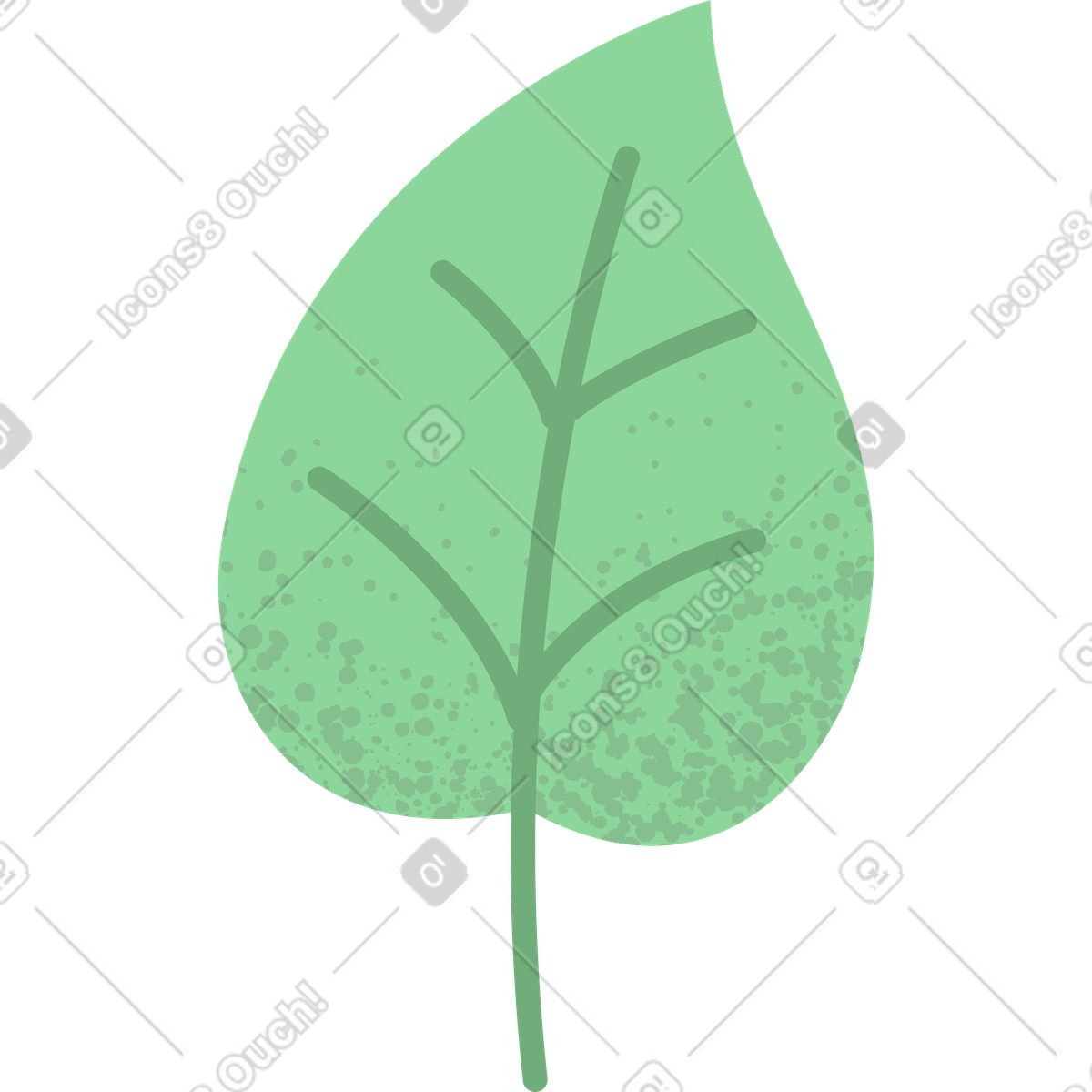 Pale 스타일의 잎 일러스트레이션 PNG, SVG 다운로드