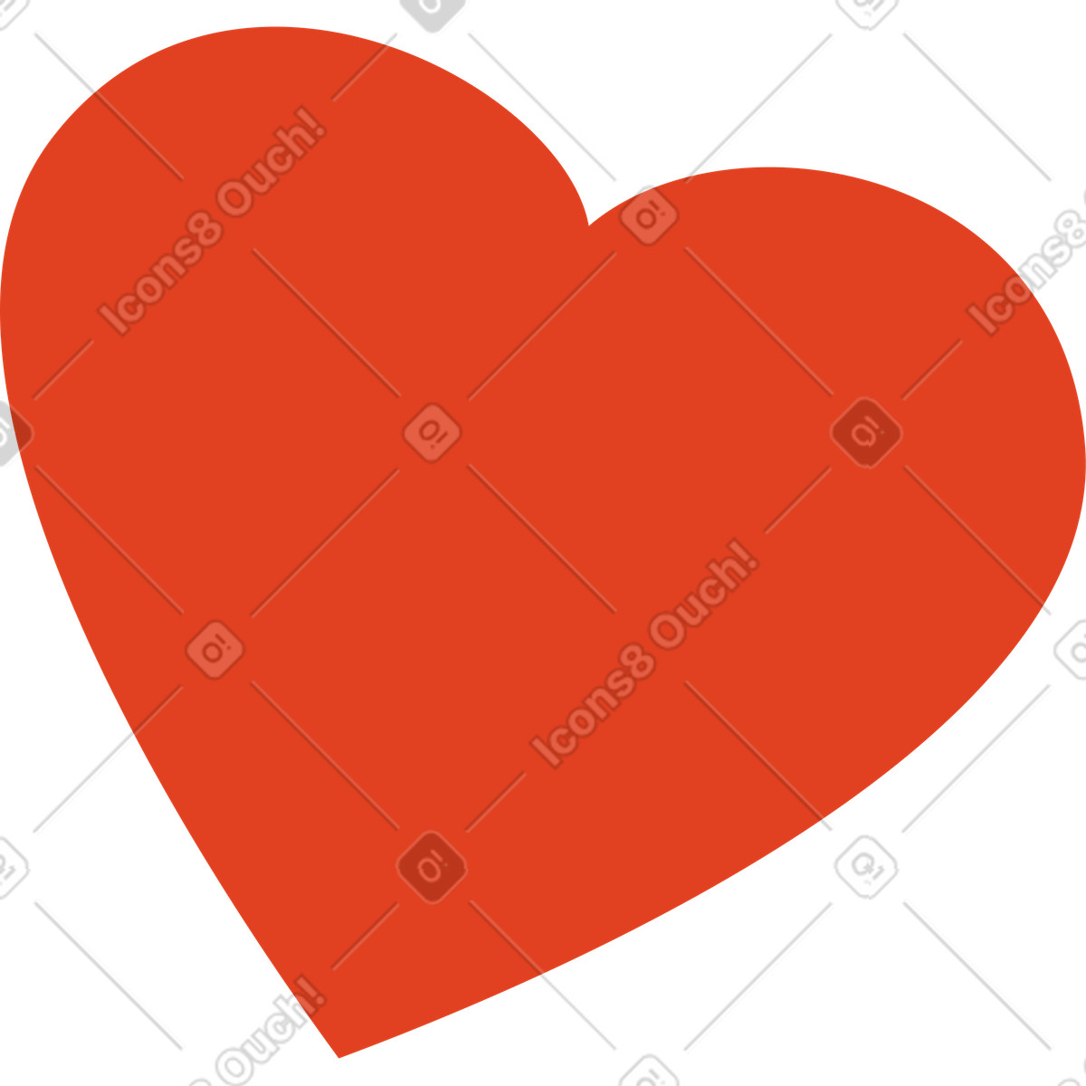 Cuore rosso per amore illustrazione in stile Jelly scarica in PNG, SVG