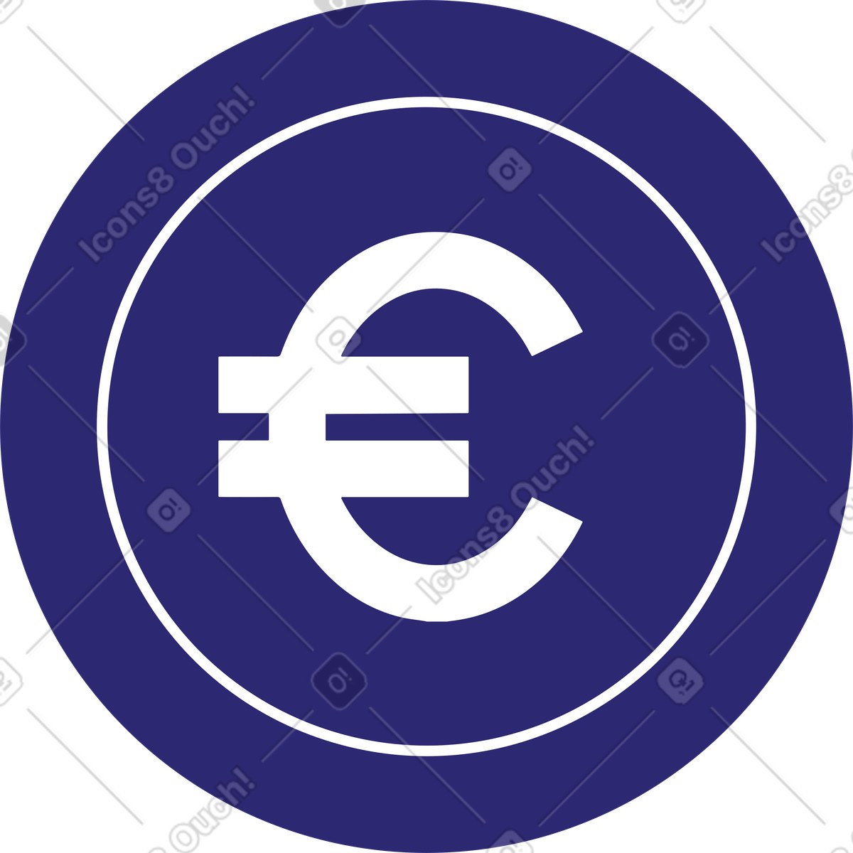 Moneta euro illustrazione in stile Cut scarica in PNG, SVG