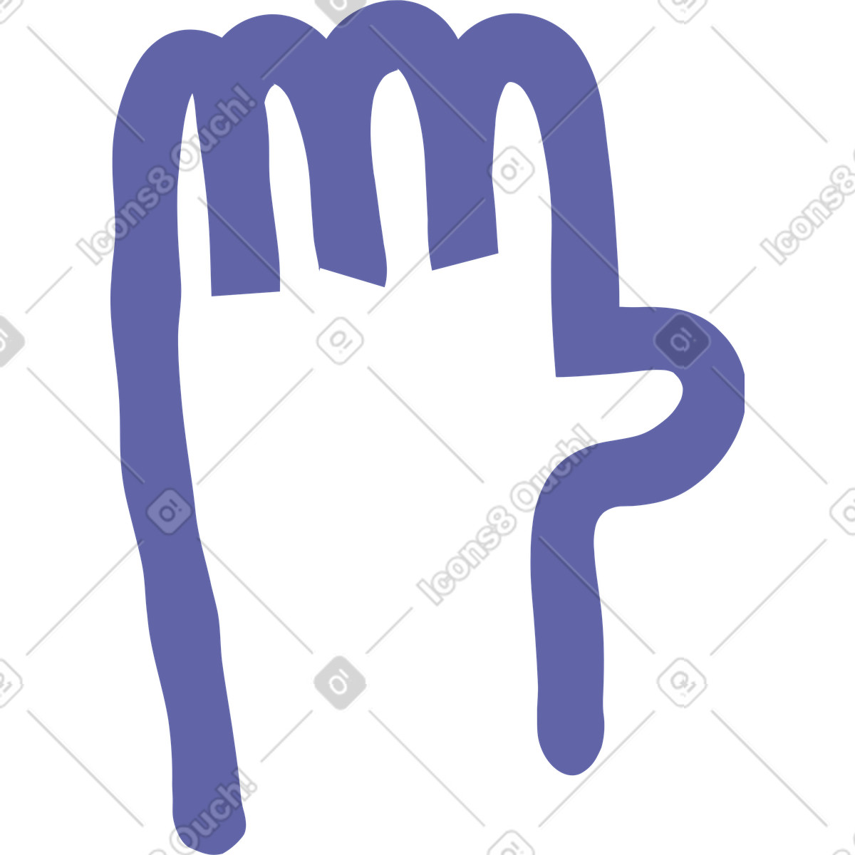 Иллюстрация Рука в стиле Stripy — скачать в форматах PNG, SVG
